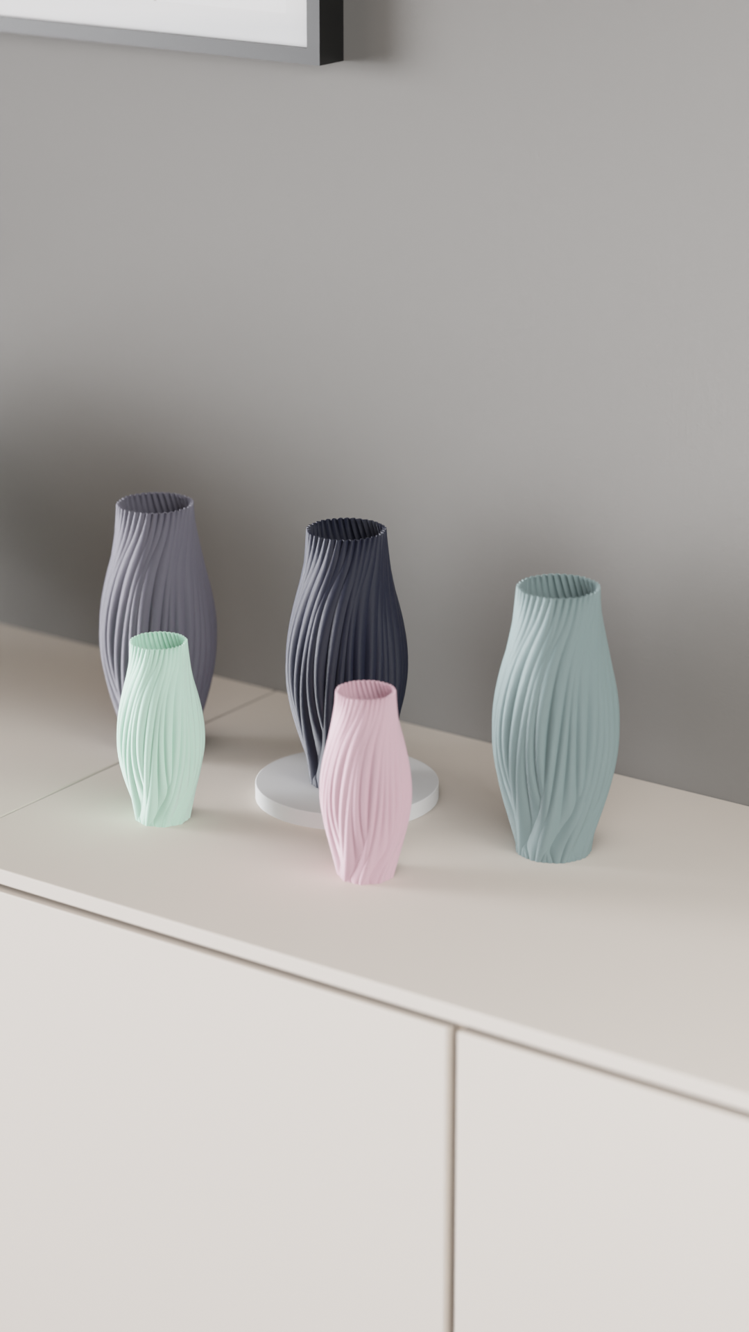 Vase organique fait main, vase décoratif aux courbes douces