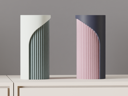 Vase en deux parties imbriqué, vase décoratif fait main