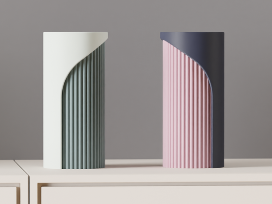 Vase en deux parties imbriqué, vase décoratif fait main