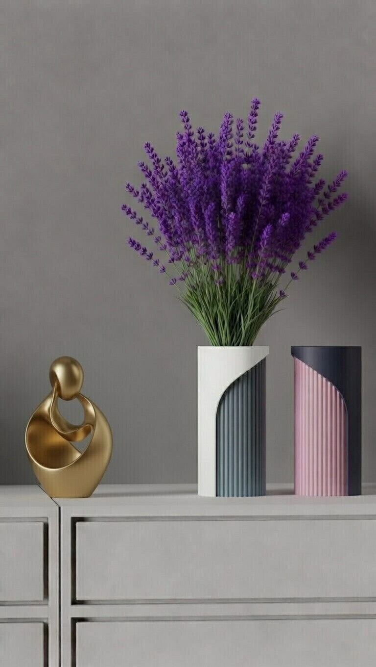 Vase en deux parties imbriqué, vase décoratif fait main — vue 2