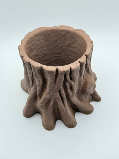 Jardinière effet souche d'arbre, faite main — vue 2