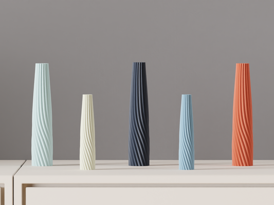 Soliflore torsadé fait main, vase fin pour fleur unique