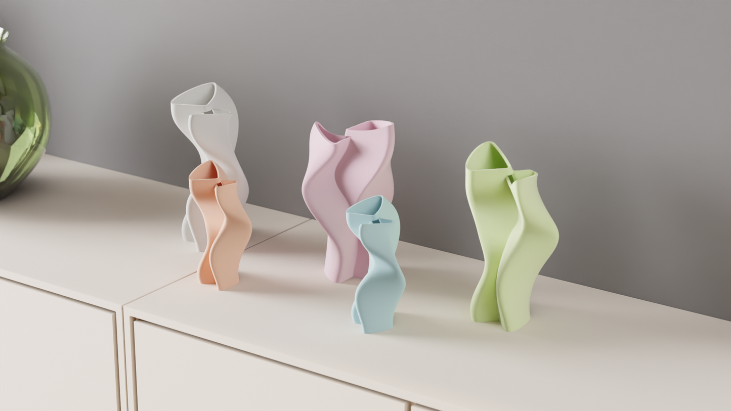 Vase sculptural oscillant fait main, pièce décorative moderne — vue 3
