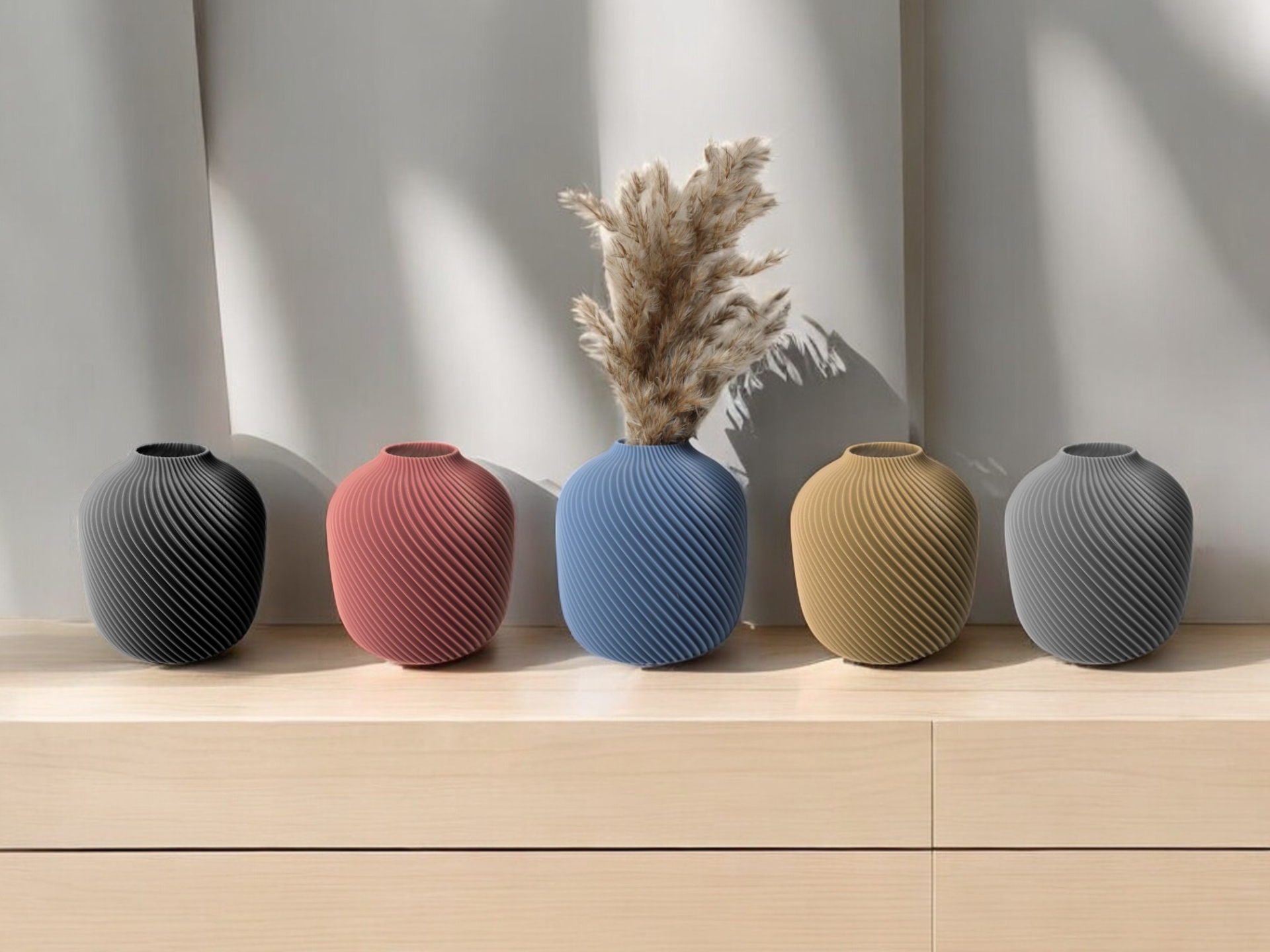 Vase Mac fait main, forme généreuse et sculpturale