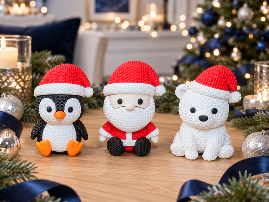 Lot de 3 figurines de Noël au choix